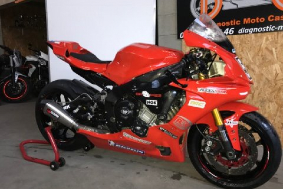 Yamaha R1 2015 piste avec CG, Saint-Étienne, Diagnostic Moto Casse