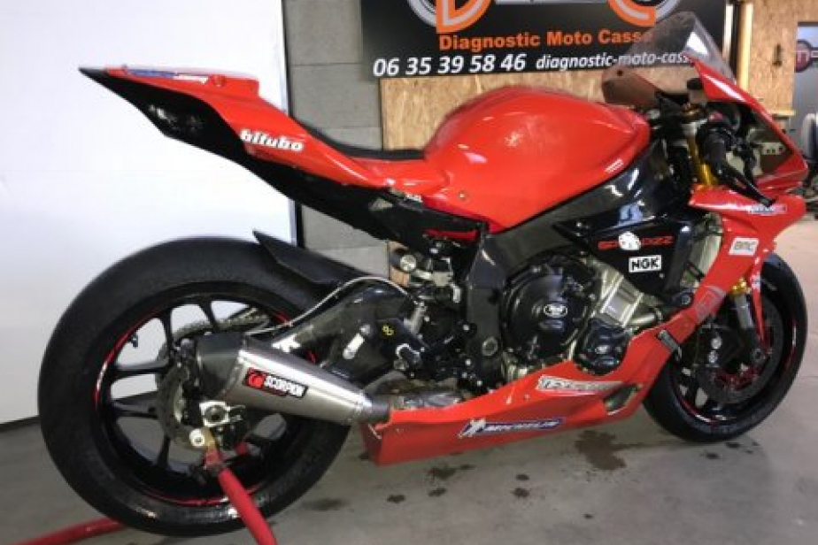 Yamaha R1 2015 piste avec CG, Saint-Étienne, Diagnostic Moto Casse