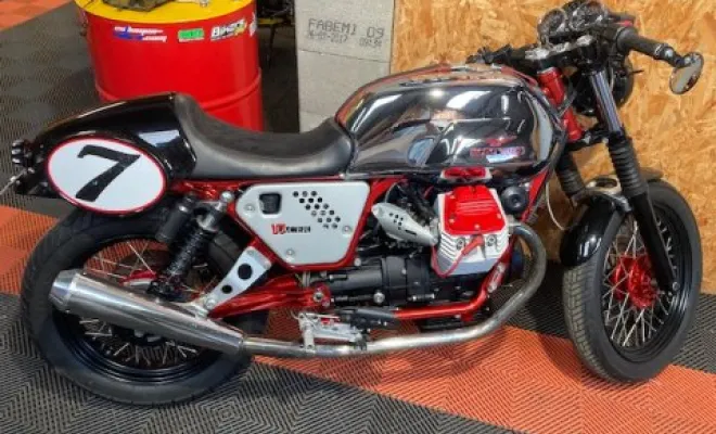 Moto Guzzi V7 racer 2010, Saint-Étienne, Diagnostic Moto Casse