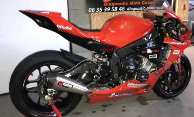 Yamaha R1 2015 piste avec CG, Saint-Étienne, Diagnostic Moto Casse